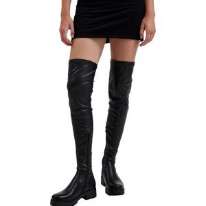 Azalea Wang Eureva Over The Knee Boots - Size 6 (36) - Black